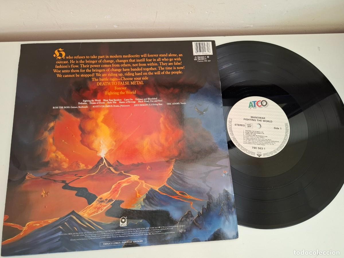 Discos de vinilo: MANOWAR - FIGHTING THE WORLD . LP. - Foto 2