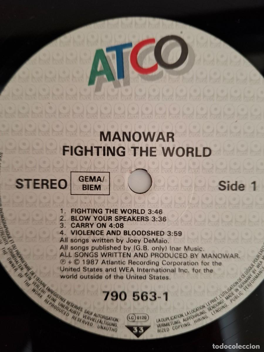 Discos de vinilo: MANOWAR - FIGHTING THE WORLD . LP. - Foto 3