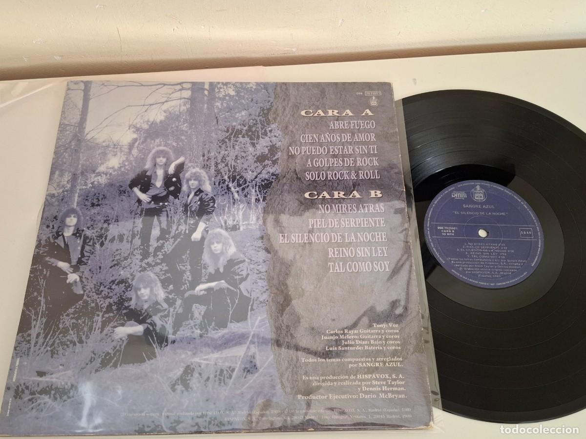 Discos de vinilo: SANGRE AZUL - EL SILENCIO DE LA NOCHE . LP. - Foto 2