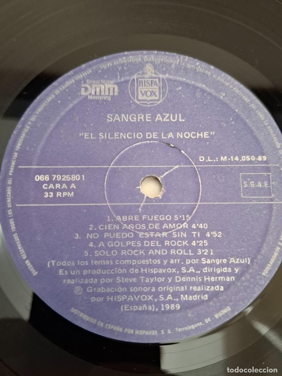 Discos de vinilo: SANGRE AZUL - EL SILENCIO DE LA NOCHE . LP. - Foto 3