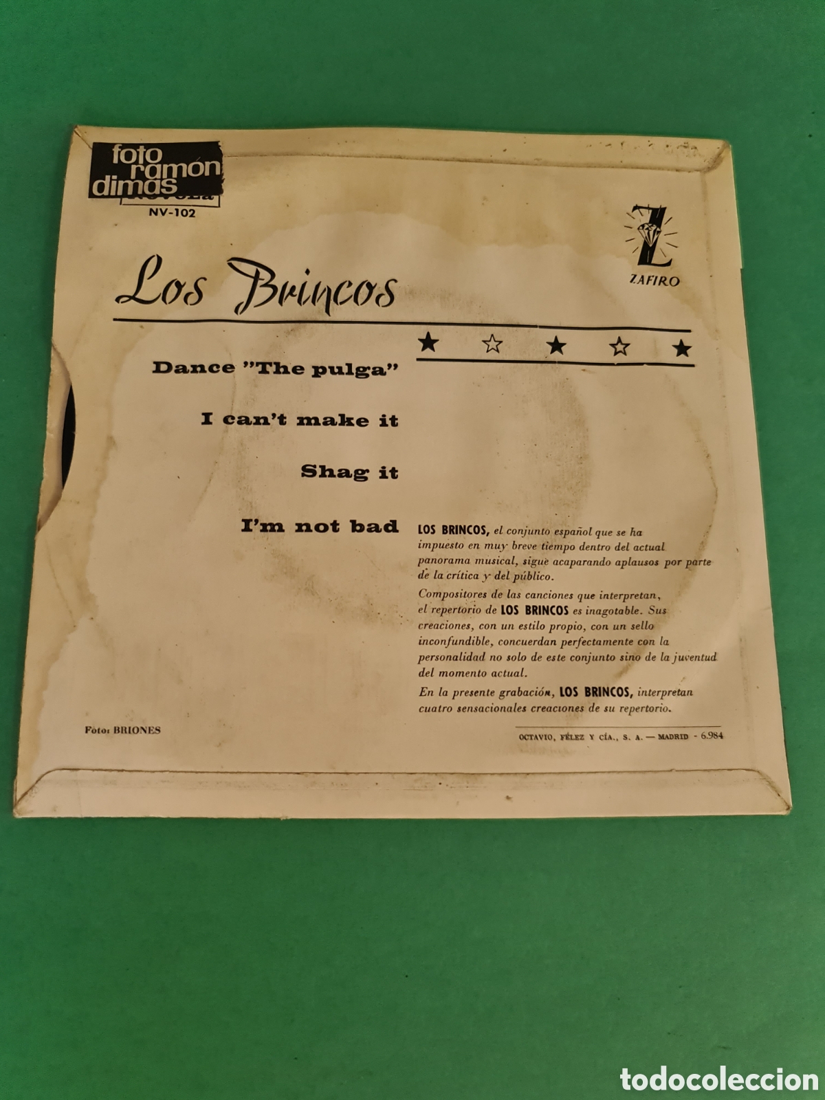 Discos de vinilo: Single Los Brincos. Dance &rdquo; The pulga&rdquo; - Foto 4