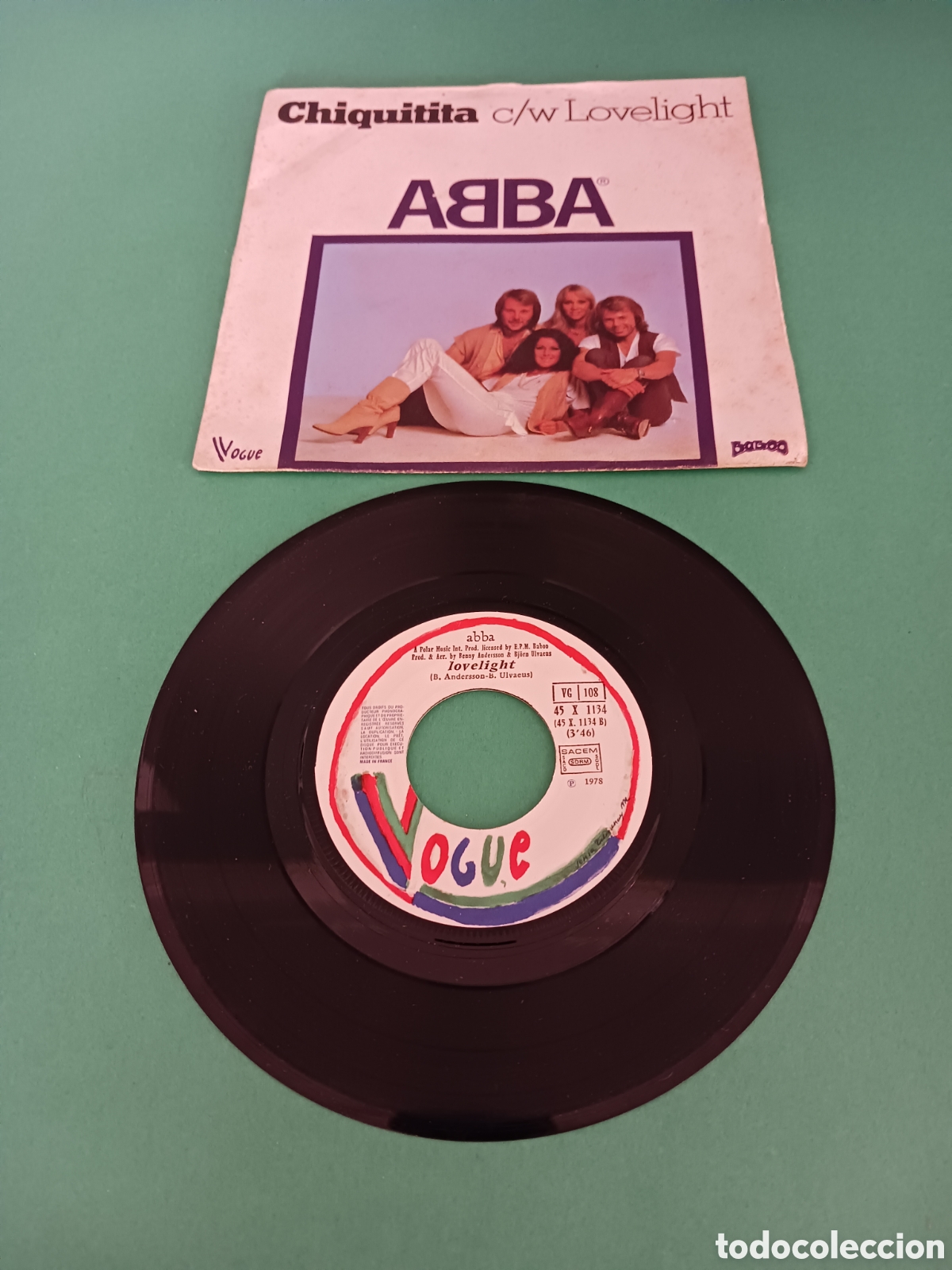 Discos de vinilo: ABBA, CHIQUITITA. Single - Foto 2