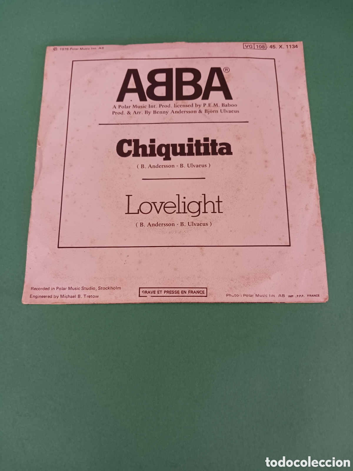 Discos de vinilo: ABBA, CHIQUITITA. Single - Foto 4