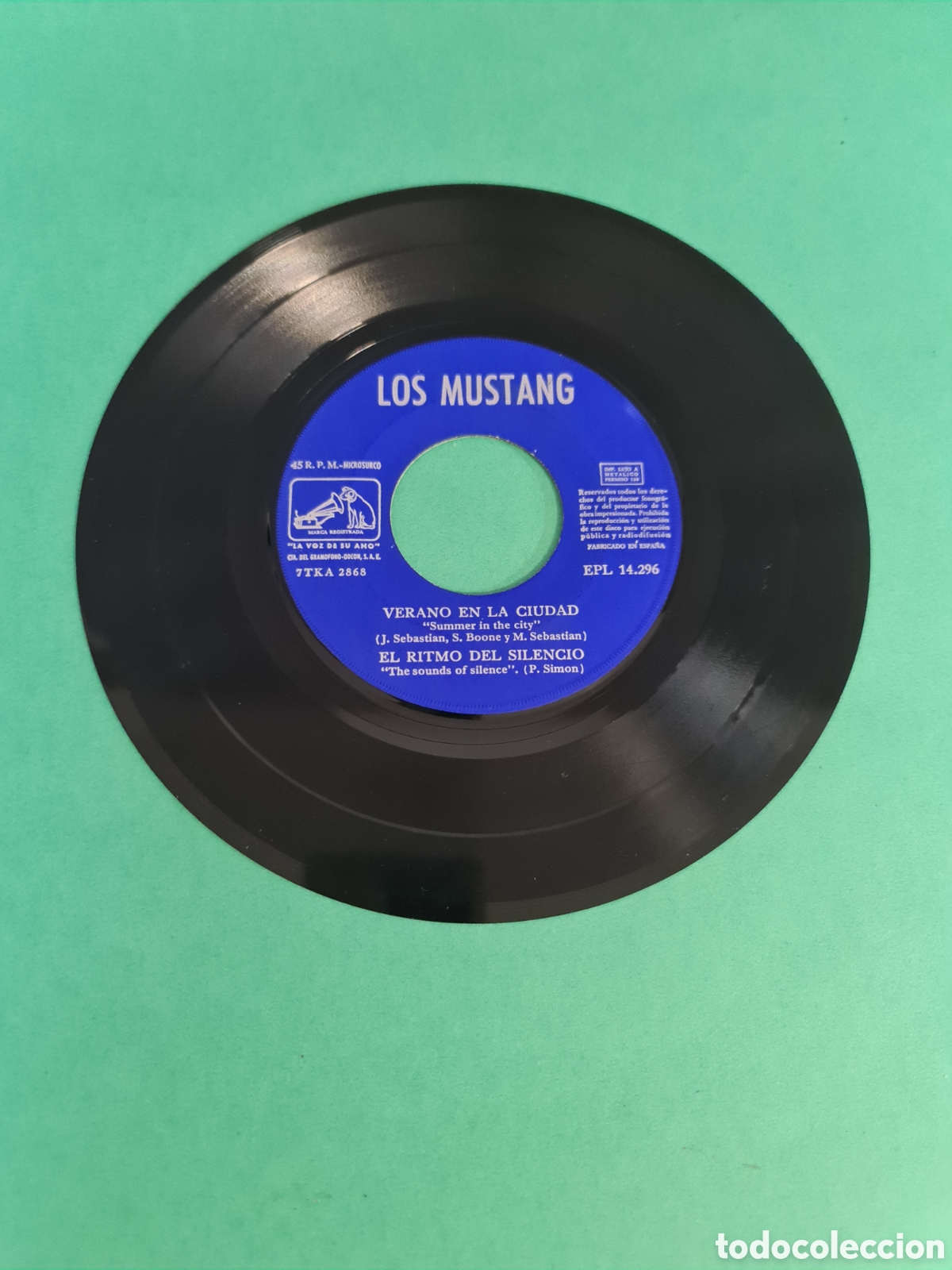 Discos de vinilo: Single LOS MUSTANG. El submarino Amarillo - Foto 2