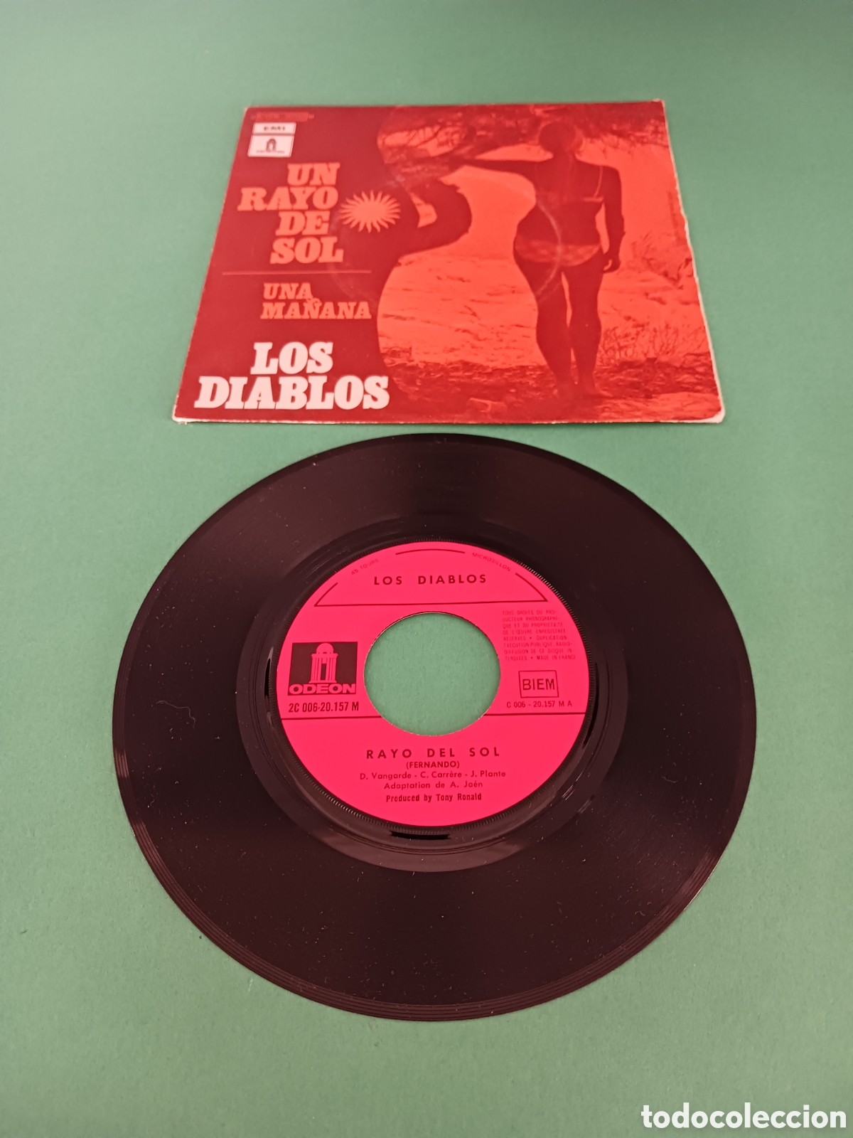 Discos de vinilo: LOS DIABLOS, UN RAYO DE SOL. Single. - Foto 2