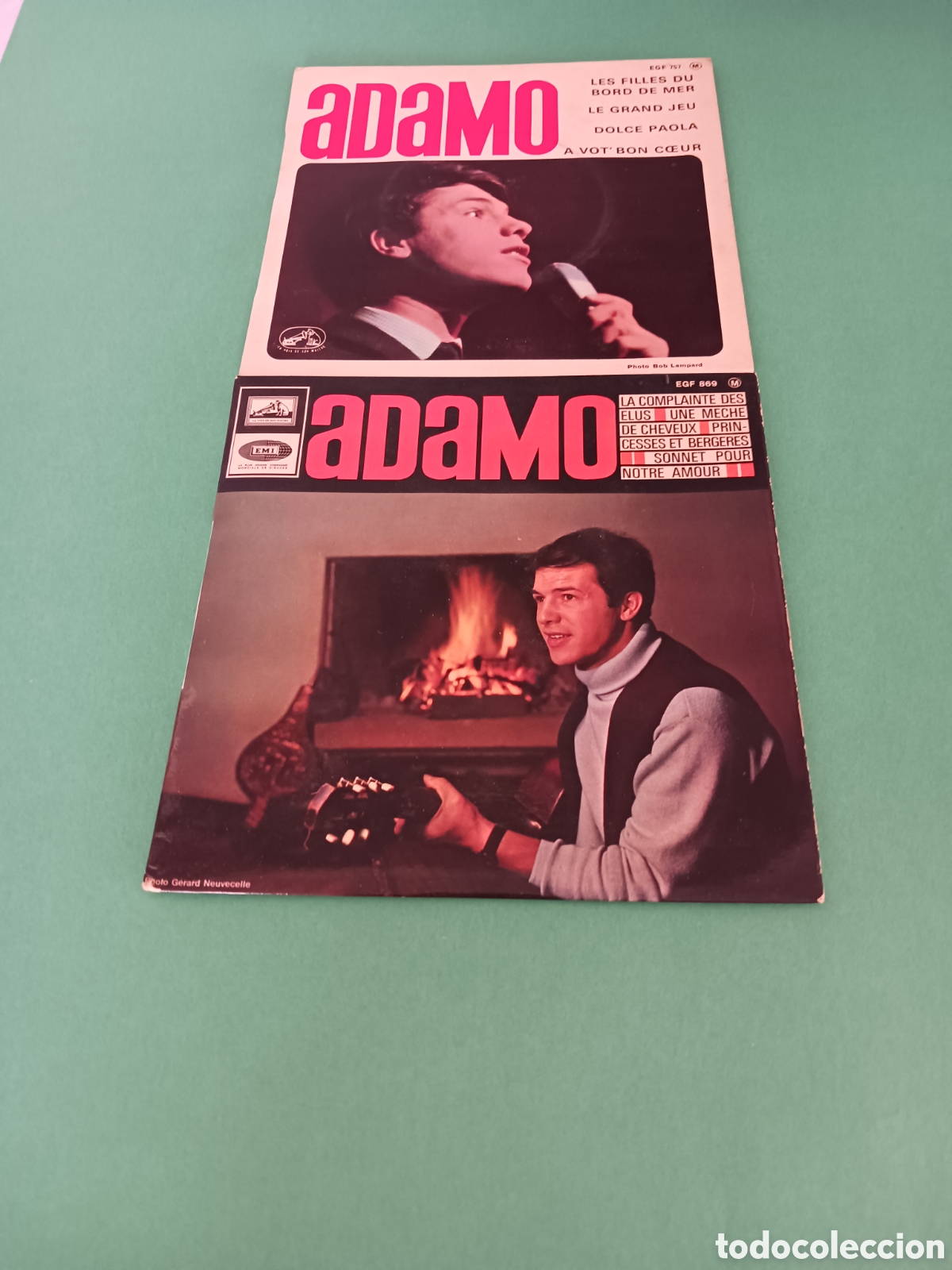 Discos de vinilo: Dos singles, ADAMO. Bueno