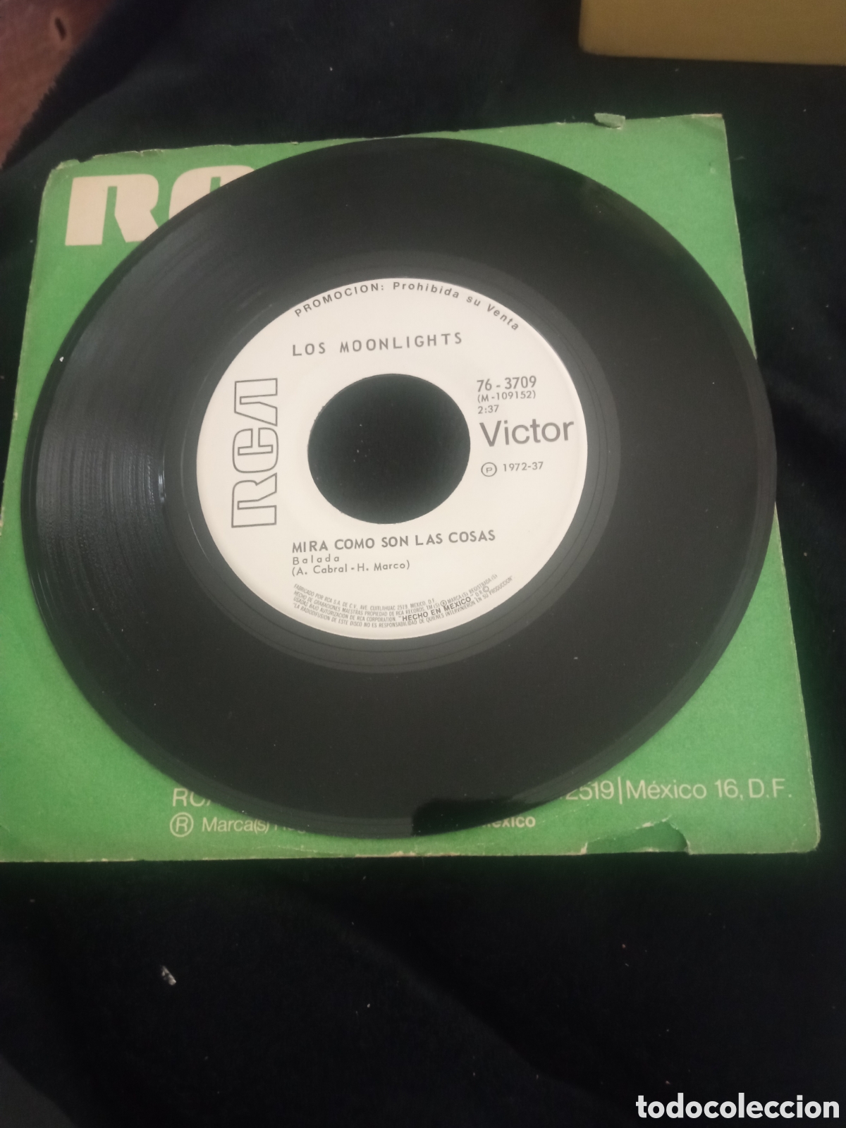 Discos de vinilo: Vinilo promocional del grupo de Rock de Uruguay, Los Moonlinghts de 1972, Editado en M&eacute;xico