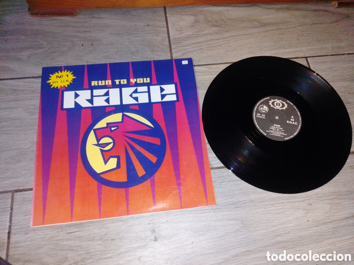 Discos de vinilo: RAGE - RUN TO YOU - MAXI - SPAIN - BLANCO Y NEGRO - PLS 21 - L -