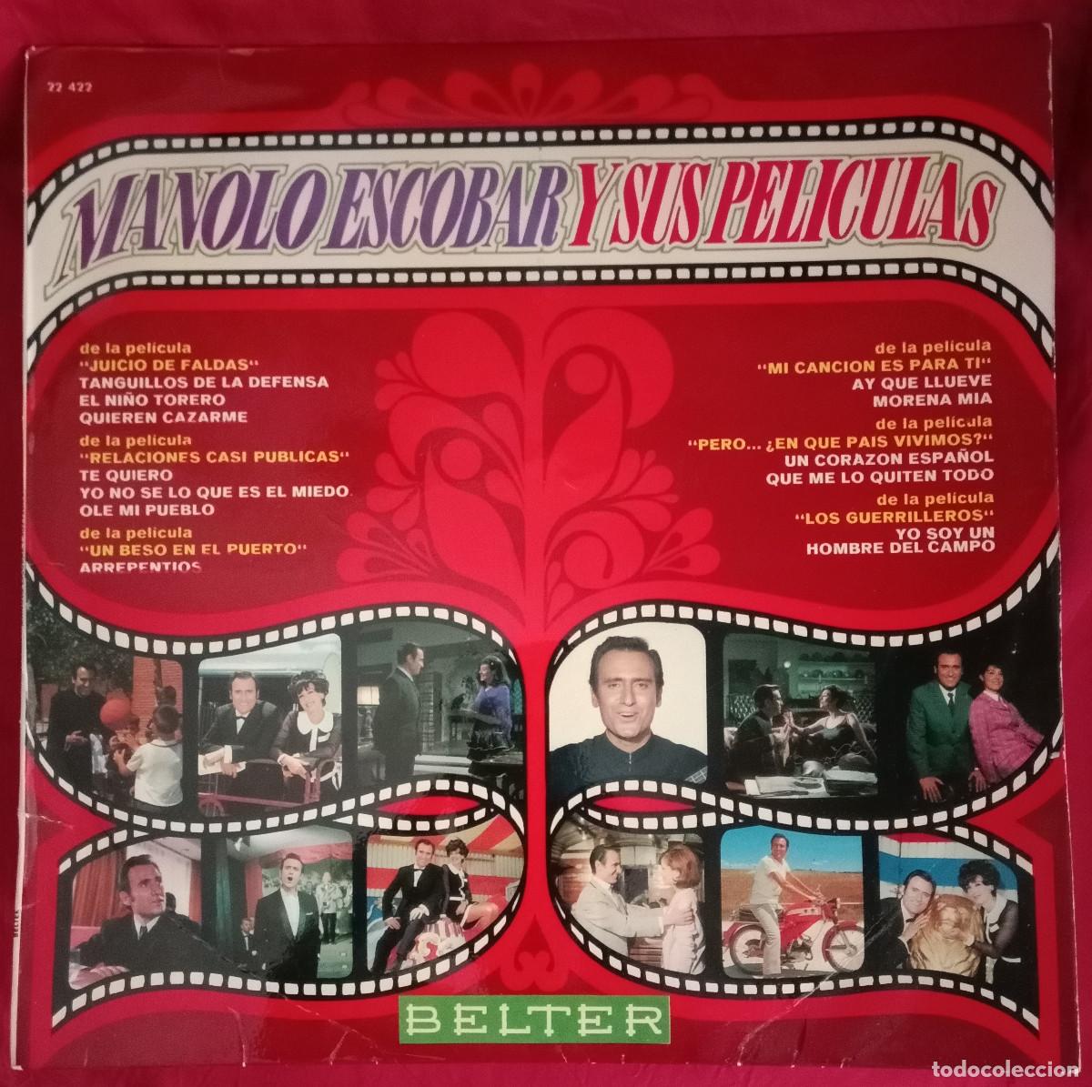 Discos de vinilo: Manolo Escobar y sus Pel&iacute;culas - Manolo Escobar - Edit. Discos BELTER. 1970