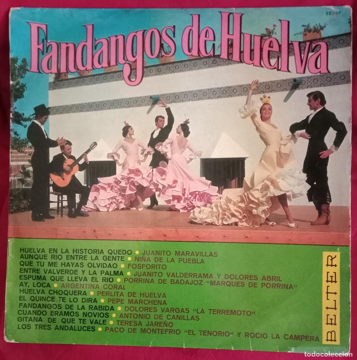 Discos de vinilo: Fandangos de Huelva - Fosforito / Ni&ntilde;a de la Puebla / Pepe Marchena... - Edit. Discos BELTER. 1970