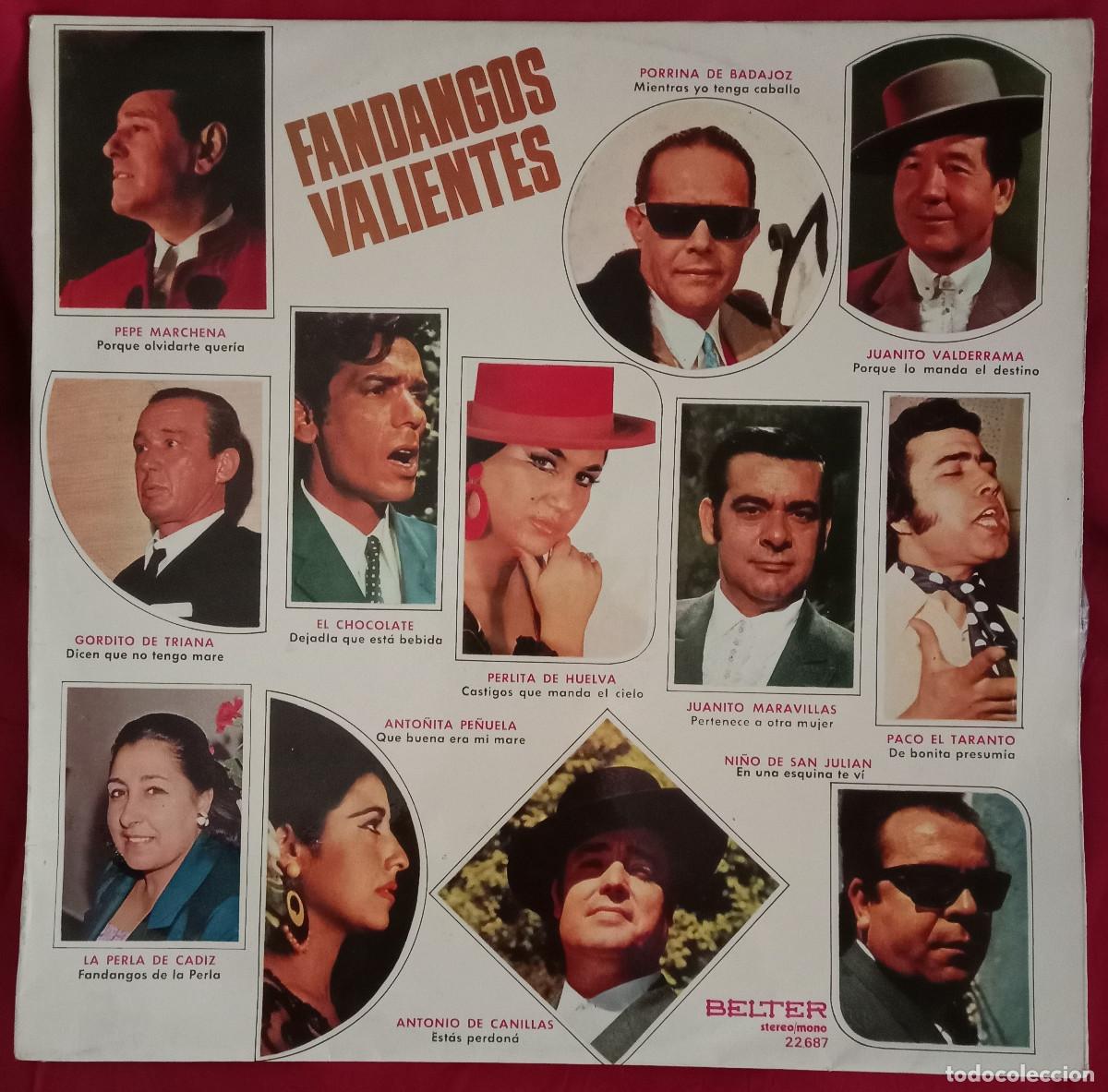 Discos de vinilo: Fandangos Valientes - Gordito de Triana / Porrina de Badajoz... - Edit Discos BELTER. 1972