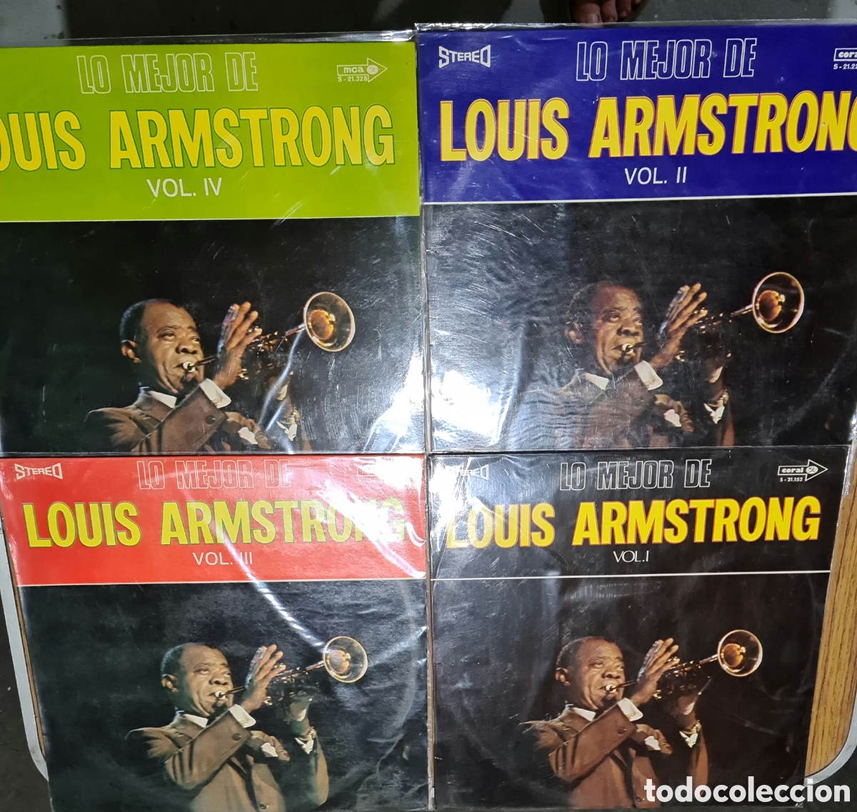 Discos de vinilo: LOUIS ARMSTRONG * 4 LPs* LO MEJOR DE LOUIS ARMSTRONG. VOL.1-2-3 Y 4