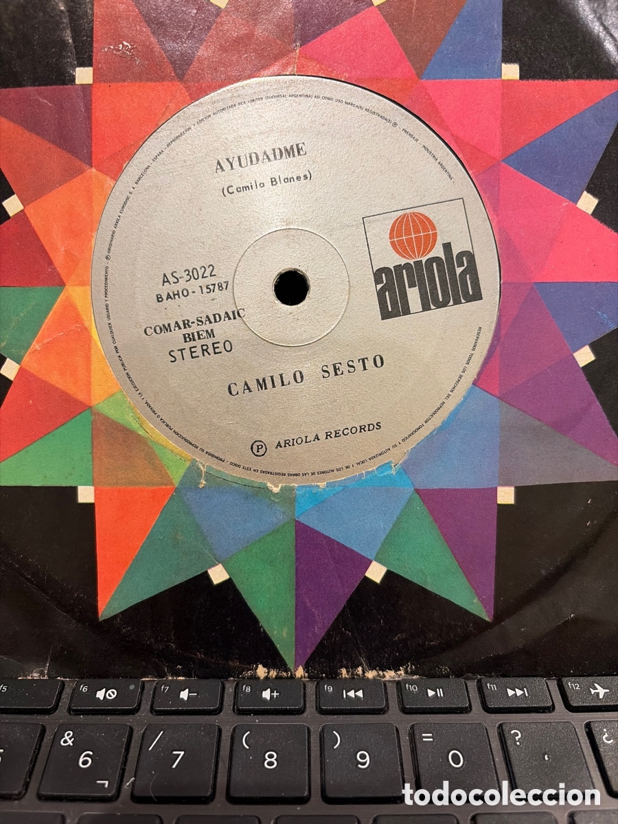 Discos de vinilo: CAMILO SESTO - AYUDADME + HOMBRE Y MUJER SINGLE RARO ARGENTINA SIN PORTADA