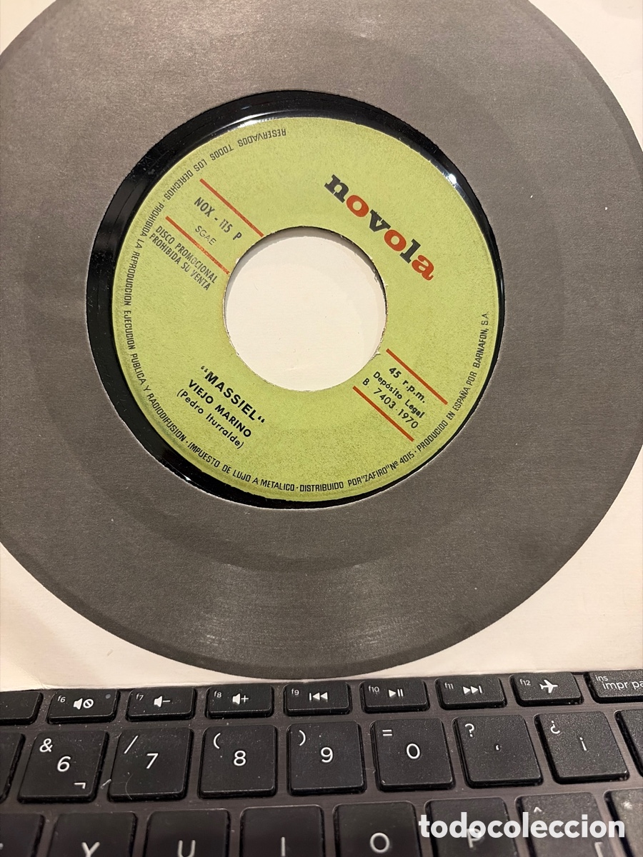 Discos de vinilo: MASSIEL - VIEJO MARINO SINGLE SIN PORTADA PROMO