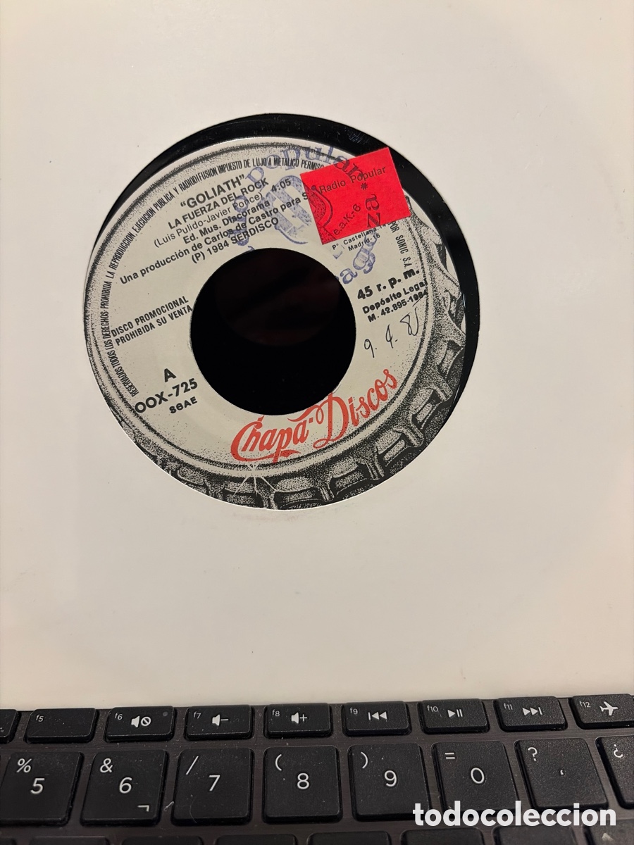 Discos de vinilo: GOLIATH - LA FUERZA DEL ROCK + DRACULA SINGLE SIN PORTADA RARO