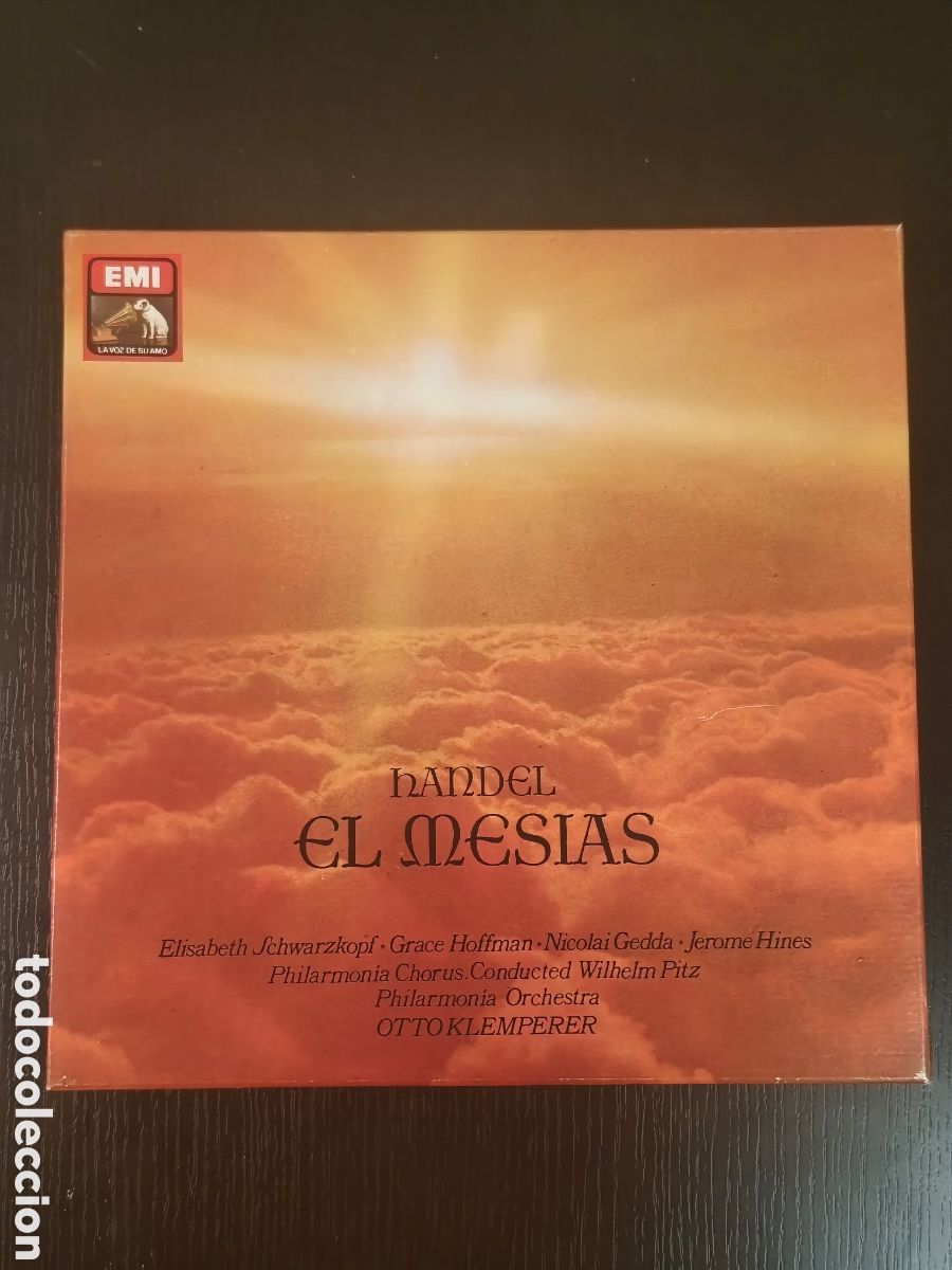 Discos de vinilo: El Mes&iacute;as de Georg Friedrich H&auml;ndel, dirigida por Otto Klemperer con la Orquesta y Coro Philharmonia