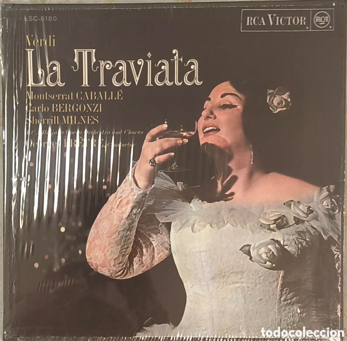 Discos de vinilo: VERDI &ndash; LA TRAVIATA &ndash; CABALL&Eacute; / BERGONZI / MILNES &ndash; RCA VICTOR LSC-6180 &ndash; 3 LP &ndash; 1967 &ndash; PRECINTADO