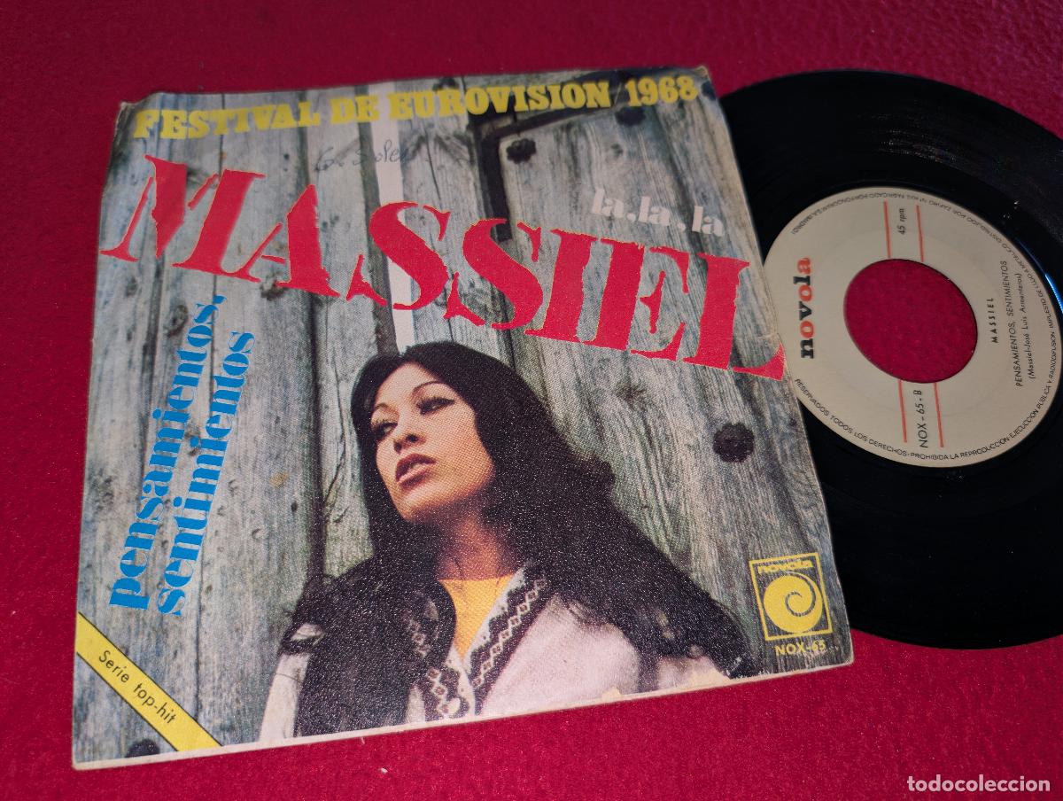 Discos de vinilo: MASSIEL La la la/Pensamientos sentimientos 7'' SINGLE 1968 Novola EUROVISION DUO DINAMICO