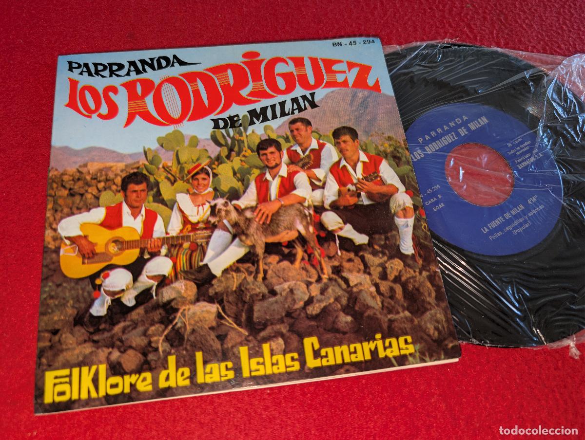 Dischi in vinile: PARRANDA LOS RODRIGUEZ DE MILAN Lo mas bonito../Al son de la malague&ntilde;a +1 EP 7'' 1970 CANARIAS