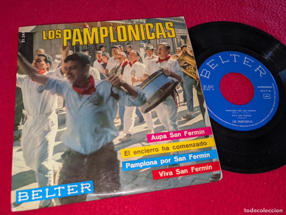 Dischi in vinile: LOS PAMPLONICAS Aupa San Fermin/Viva San Fermin +2 EP 7'' 1966 Belter NAVARRA PAMPLONA