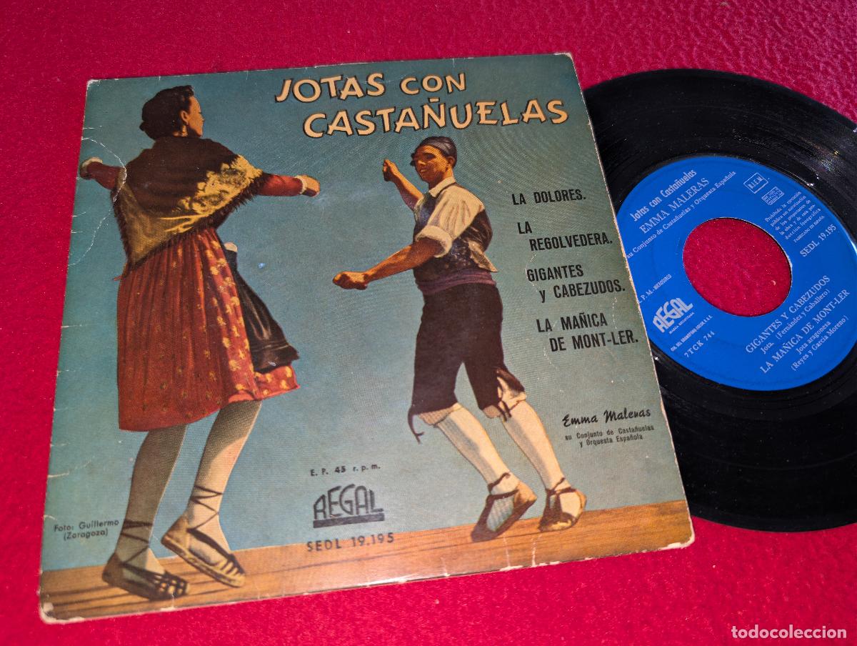 Dischi in vinile: CONJUNTO CASTA&Ntilde;UELAS Y ORQ. & EMMA MALERAS La Dolores/Gigantes Cabezudos +2 EP 7'' 1958 JOTAS