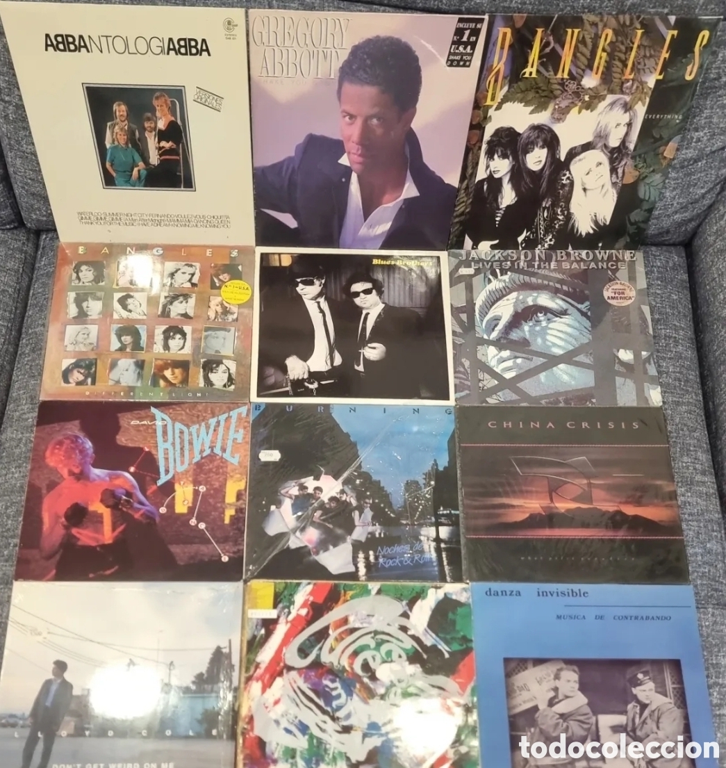 Discos de vinilo: 45 Lp's de pop/rock nacional e internacional, algunos casi imposibles de encontrar hoy en d&iacute;a.