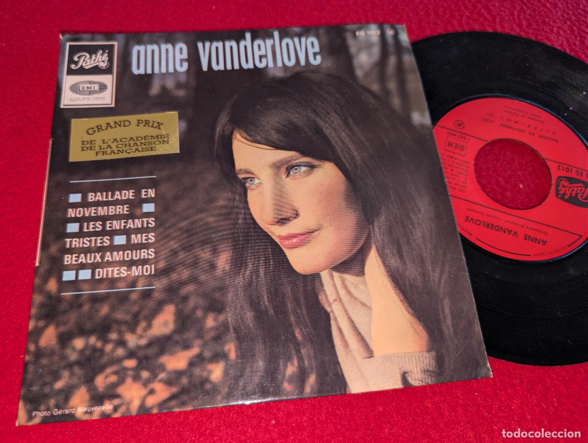 Discos de vinilo: ANNE VANDERLOVE Ballade en Novembre/Les enfants tristes +2 EP 7'' 1966 Pathe FRANCIA GRAND PRIX