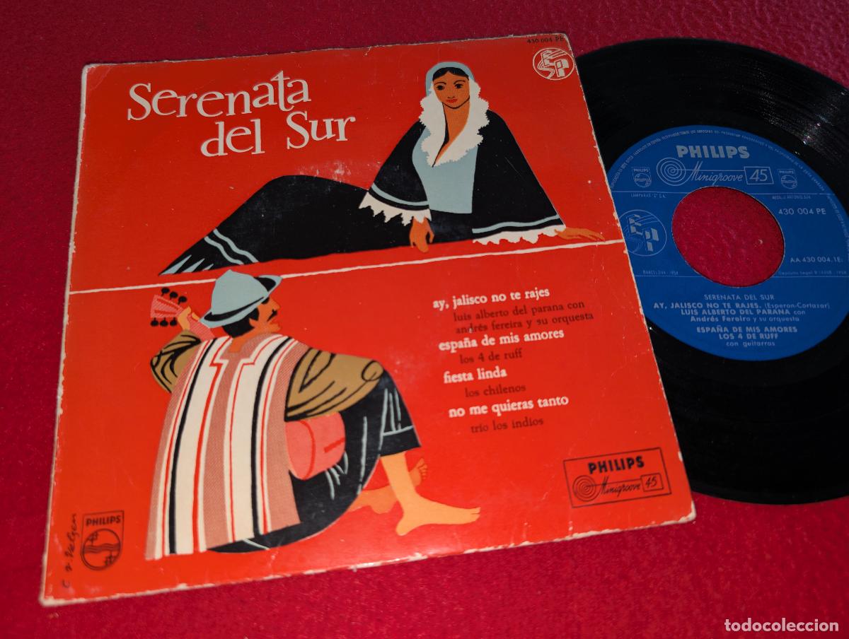 Discos de vinilo: SERENATA SUR Los 4 de Ruff+Chilenos+Trios indios+Luis Alberto EP 7'' 1958 Philips ESPA&Ntilde;A SPAIN