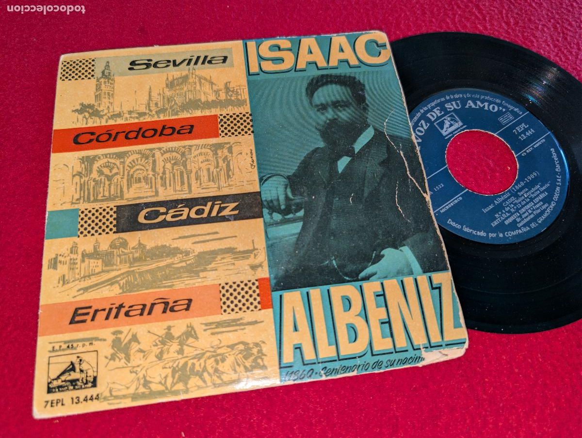 Discos de vinilo: ORQ. SINF. ESPA&Ntilde;OLA dir Franco PILAR LOPEZ casta&ntilde;uelas ISAAC ALBENIZ Sevilla +3 EP 7'' 1960 La voz d