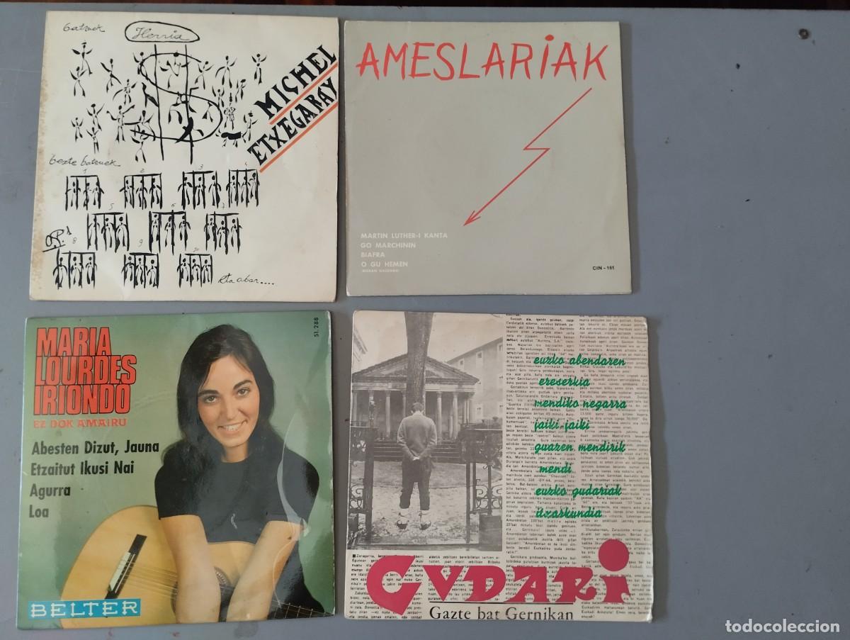 Discos de vinilo: Michel Etxegaray (imanol Larz&aacute;bal) , Ameslariak, Lourdes Iriondo, Gorka Knor, Gudari 6 singles y eps