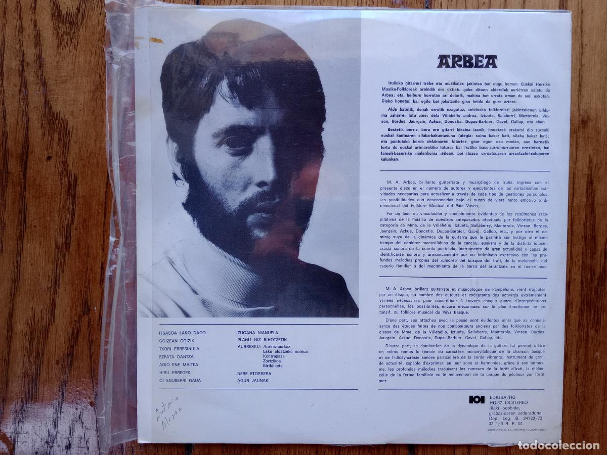Discos de vinilo: Mikel Arbea - Euskal doinuak gitarraz - Foto 2
