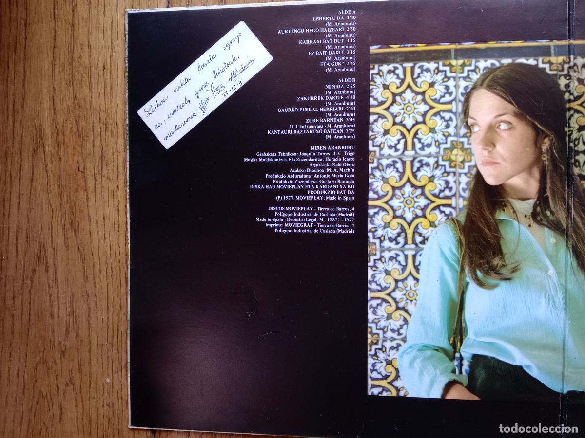 Discos de vinilo: Miren Aranburu - lehertu da - Foto 2