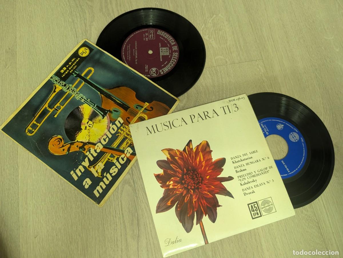 Discos de vinilo: LOTE DE 2 SINGLES - EP&acute;S DE MUSICLA CLASICA - INVITACION A LA MUSICA + MUSICA PARA TI .3 - 1960 Y 64
