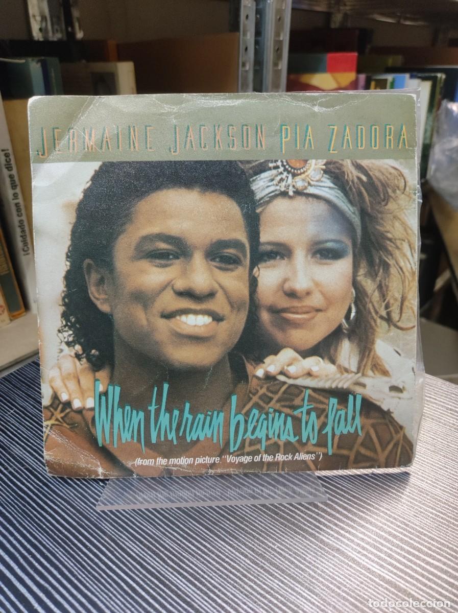 Discos de vinilo: When the Rain Begins to Fall (Vinilo Single 7&rdquo;) Jermaine Jackson & Pia Zadora