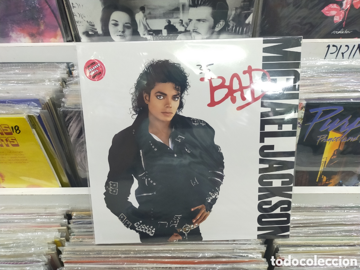 Discos de vinilo: Michael Jackson LP bad carpeta doble vinilo de color no oficial precintado