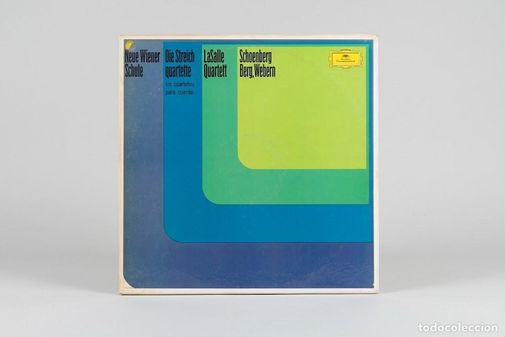 Discos de vinilo: NEUE WIENER SCHULE DIE STREICHQUARTETTE - LASALLE QUARTETT - CAJA 5 LP + LIBRO - DGG SCHOENBERG