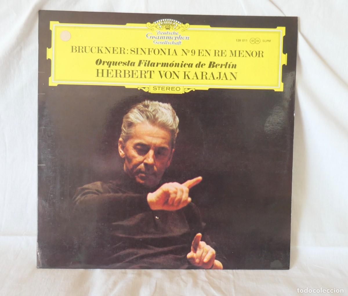Discos de vinilo: BRUCKNER SINFONIA N&ordm; 9 - HERBERT VON KARAJAN FILARMONICA BERLIN - VINILO LP DGG DEUTSCHE GRAMMOPHON