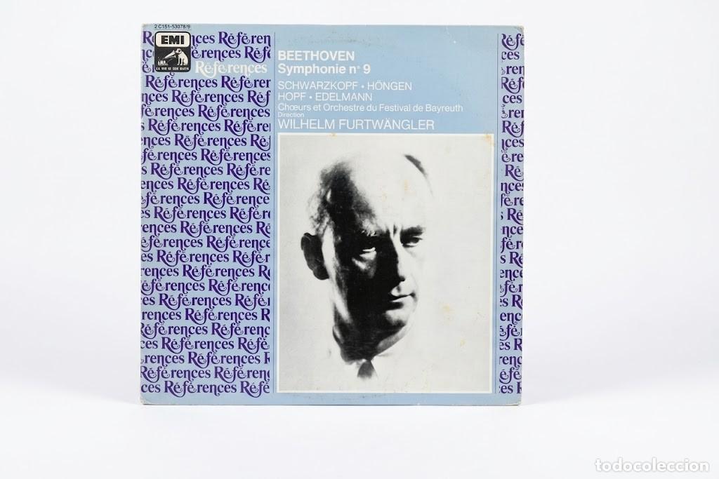 Discos de vinilo: BEETHOVEN NOVENA SINFONIA - FURTWANGLER BAYREUTH 1951 - DOBLE 2 LP GATEFOLD - EMI REFERENCES 2C 151