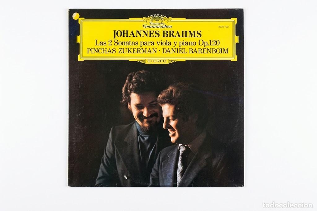 Discos de vinilo: BRAHMS 2 SONATAS VIOLA Y PIANO OP 120 - PINCHAS ZUKERMAN DANIEL BARENBOIM - VINILO LP DGG 2530 1977
