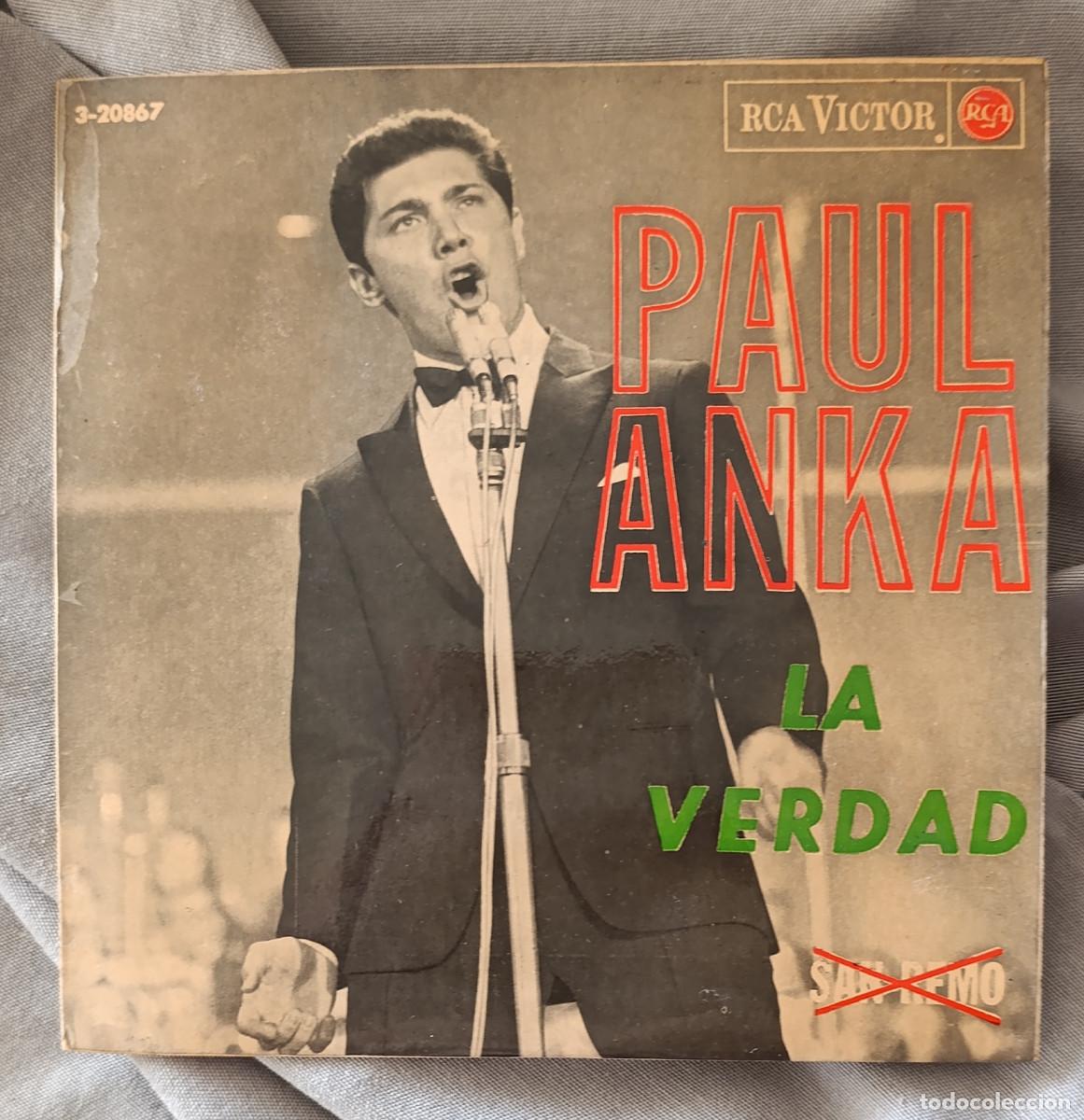 Discos de vinilo: PAUL ANKA &ndash; &ldquo;LA VERDAD&rdquo; (&ldquo;LA VERIT&Aacute;&rdquo;), EP edici&oacute;n espa&ntilde;ola 1965