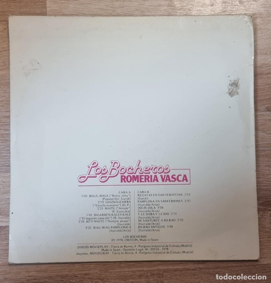 Discos de vinilo: LOS BOCHEROS - ROMERIA VASCA 1978 - Foto 2