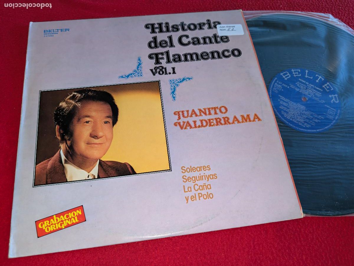 Discos de vinilo: JUANITO VALDERRAMA Historia del cante flamenco Vol.1 I LP 1979 Belter VINILO