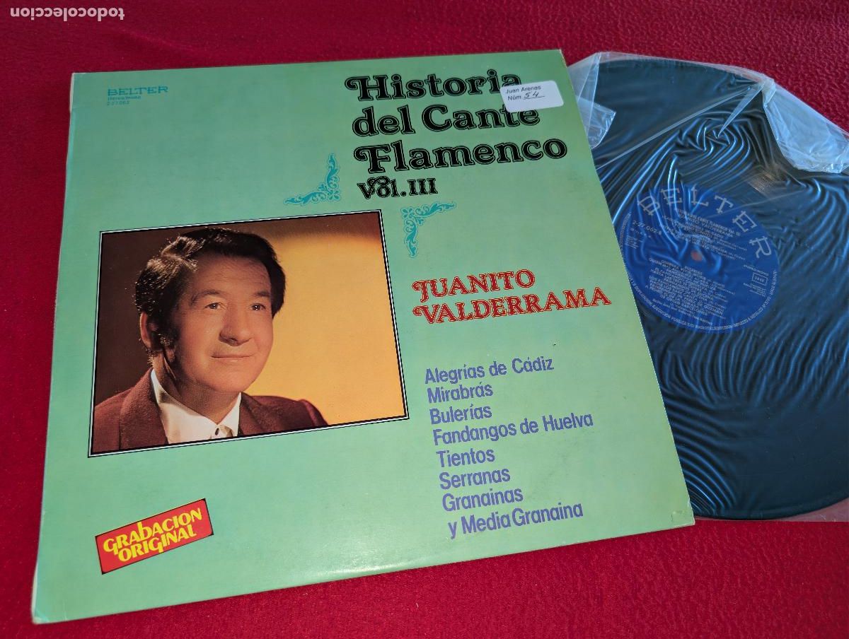 Discos de vinilo: JUANITO VALDERRAMA Historia del cante flamenco Vol.3 III LP 1979 Belter VINILO