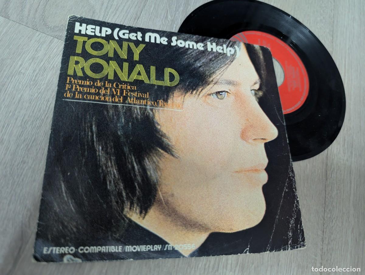Discos de vinilo: TONY RONALD - HELP + 1 ..SINGLE DE 1971 - VERSION ORIGINAL .. EDICION ESPA&Ntilde;OLA - MOVIEPLAY