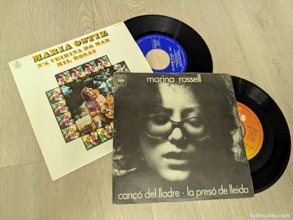 Discos de vinil: LOTE DE 2 SOLISTAS CANTAUTORAS FEMENINAS - MARIA OSTIZ Y MARINNA ROSSELL - BUEN ESTADO