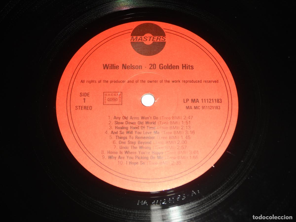 Discos de vinilo: Willie Nelson - 20 Golden Hits - Foto 3