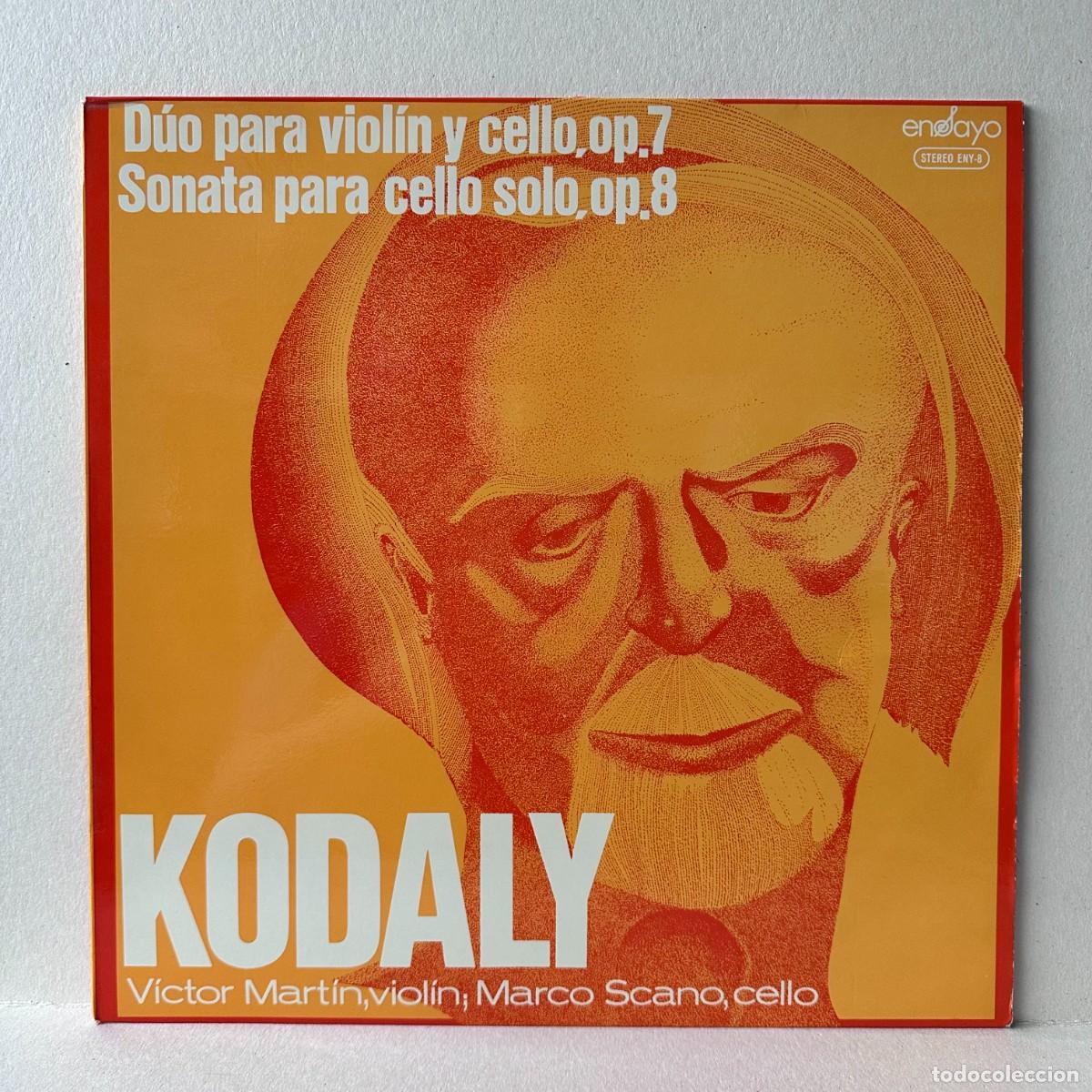 Discos de vinilo: Kod&aacute;ly - Victor Martin, Marco Scano - D&uacute;o para viol&iacute;n y cello, Sonata para cello solo (LP)