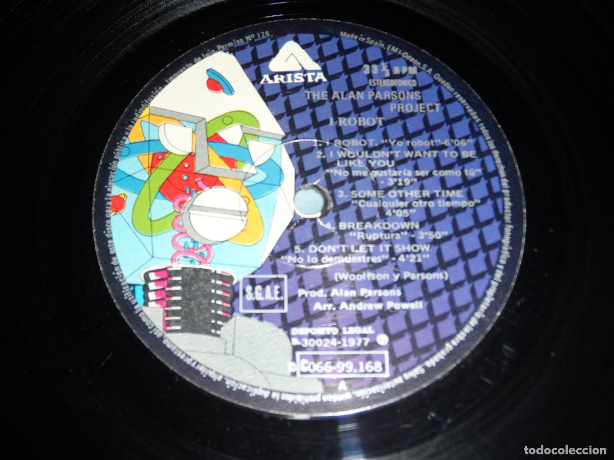 Discos de vinilo: The Alan Parsons Project &lrm;&ndash; I Robot (SPAIN 1977) - Foto 4