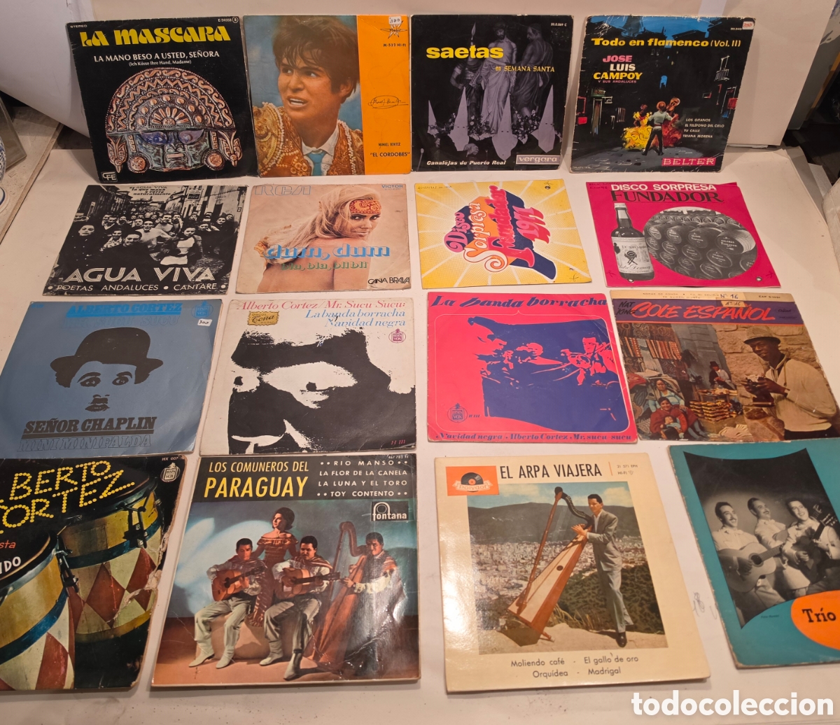 Discos de vinilo: SINGLES. LOTE DE 14 EJEMPLARES A&Ntilde;OS 60, 70.