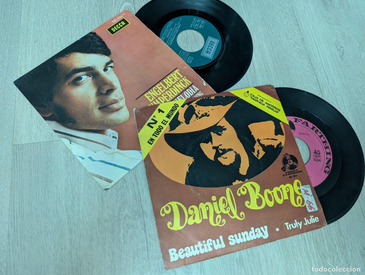 Discos de vinilo: LOTE DE 2 SINGLES DE POP-ROCK DE LOS 60Y 70 - DANIEL BOONE - BEAUTIFUL SUNDAY + ENGELBERT - MELODIA